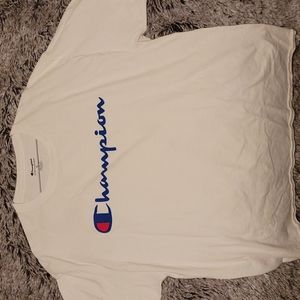 White XL Champion shirt short sleeved